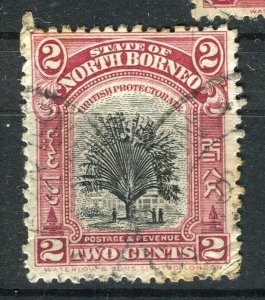 NORTH BORNEO; 1920s early pictorial issue fine postally used 2c. value