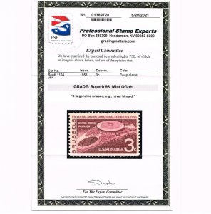 EXCEPTIONAL GENUINE SCOTT #1094 MINT PRISTINE OG NH PSE CERT GRADED SUPERB-98