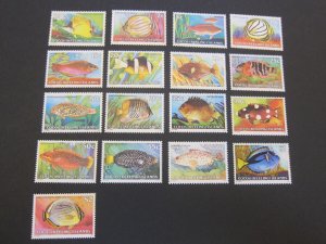 Cocos Island 1979 Sc 34-50 Fish set MNH