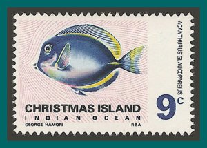 Christmas Island 1968 Surgeonfish, MNH #27,SG27