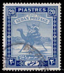 SUDAN GV SG46ba, 20p pale blue & blue, FINE USED.