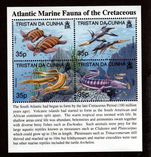 Tristan da Cunha # 592 Mint NH S/S  Marine Life!