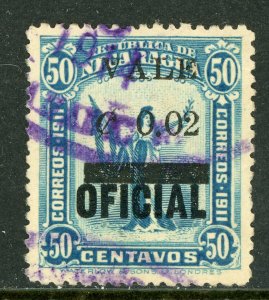 Nicaragua 1914 Liberty Overprint 2¢/50¢ VFU H455