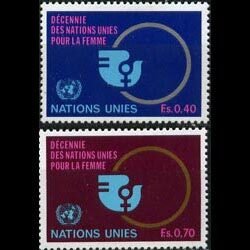 UN-GENEVA 1980 - Scott# 90-1 Women Decade Set of 2 LH