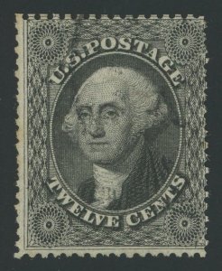 USA 36 - 12 cent Washington Plate 1 - Fine Used with faint cancel