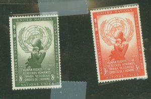 United Nations #29-30 Mint (NH) Multiple (Human Rights)