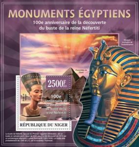 NIGER 2013 SHEET EGYPTIAN MONUMENTS PYRAMIDS nig13317b