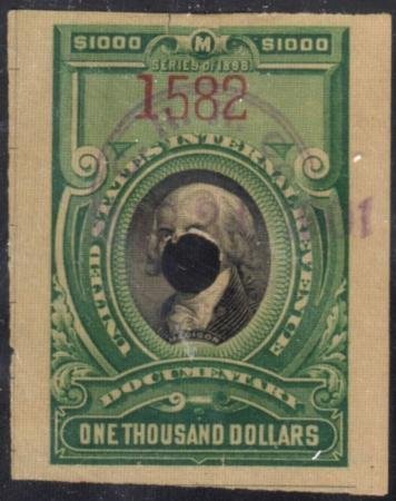 US R181 Revenue Used Cut (Punch) Cancel cv $150