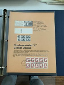 USPS Souvenir Page Scott 1935-1936, 1981 nondenominated c booklet stamps