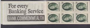 AUSTRALIA 1962 QEII 5D GREEN 5/- BOOKLET WITH WAXED INTERLEAVES MNH **