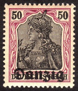 1920, Danzig 50pfg, MH, Sc 7, Mi 7
