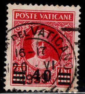 Vatican City Scott 35 Used surcharged 1929 Pope Piux XI  stamp CV$20