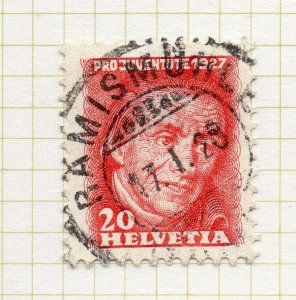 Switzerland 1928 Early Issue Fine Used 20c. NW-136384