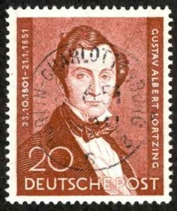 Germany Berlin Sc# 9N69 Used (a) 1951 20pf Albert Lortzing