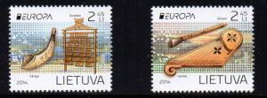 Lithuania Sc 1025-6 2014 Europa stamp set mint NH