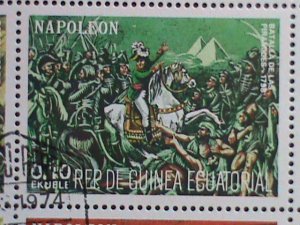 GUINEA EQUATORIAL STAMP- THE STORY OF NAPOLEON CTO-MNH STAMP SHEET  VERY RARE