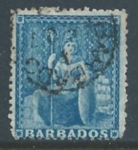 Barbados #33 Used (1p) Britannia - Wmk. 5 - Clean Perf