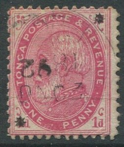 Tonga 1891 SG7 1d King George I two stars FU