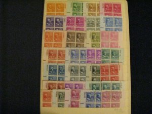 US #803-31 MNH pl blks of 4 a22.9 6017