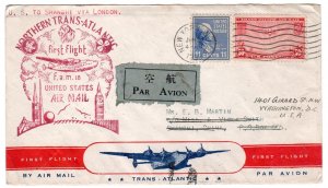 Pan Am Trans-Atlantic First Flight NY to England to China flown to U.S. 1939