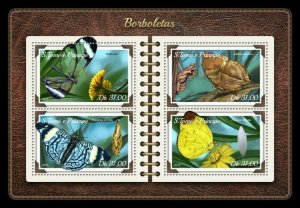 HERRICKSTAMP NEW ISSUES ST. THOMAS Butterflies Sheetlet