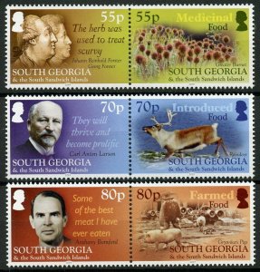 South Georgia & S Sandwich Isl 2019 MNH Food 6v Set Plants Deer Pigs Stamps