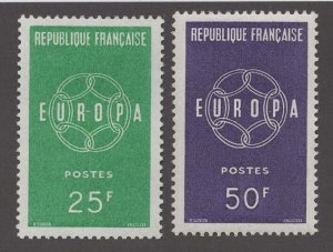 France # 929-30 Europa  1959  (2)   Mint NH