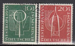 Germany - 1955 WESTROPA Sc# B342/B343 - (1295)