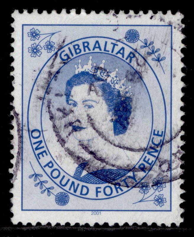 GIBRALTAR QEII SG869b, 1999 £1.40 bright blue, FINE USED.