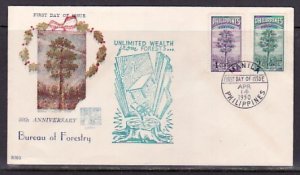 Philippines, Scott cat. 540-541. Forestry issue. First day cover. ^