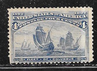 US # 233  4c  Columbian Exposition (MNG ) CV. $50.00
