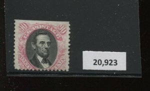 122 Lincoln Unused Stamp with Crowe Cert (Bz 1029)