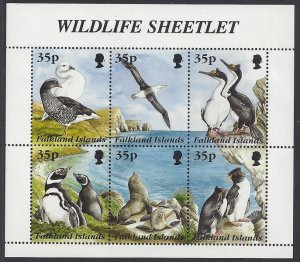 Falkland Is. #643 MNH ss, Wildlife, issued 1995