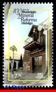 20-18 MEXICO 2020 HIDALGO CITY - 100 YEARS, ARCHICTURE, MNH