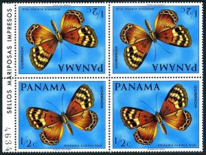 Panama 483 tete-beche block/4,MNH.Mi 1056. Butterflies 1968.Apodemia albinus.