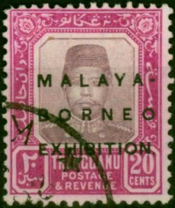 Trengganu 1922 20c Dull & Bright Purple SG52 Fine Used