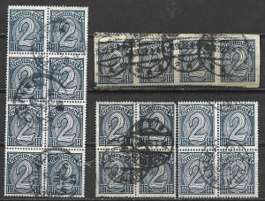 COLLECTION LOT 7698 GERMANY #O15 * 20 BLOCKS & STRIPS CV+$30