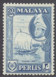 Malaya Perlis Scott 35 - SG36, 1957 Sultan 20c MH*