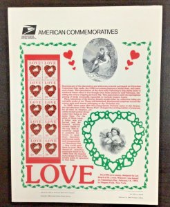 Commemorative panel #435  Love & Dove #2814A 29 c 1994