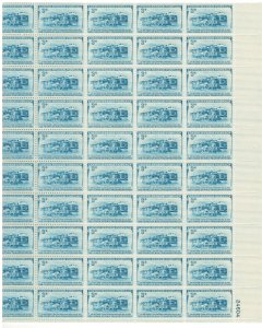 #1006 – 1952 3¢ B. & O. Railroad – MNH OG Sheet