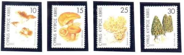 Cyprus Sc 929-32 1999 Mushrooms stamp set mint NH