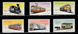 Philippines # 1731A-1731F, Trains, Mint NH, 1/2 Cat,