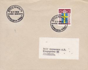 Sweden 1959 Cover Canceled Nordic Council Seventh Session EUROPA Related Topical