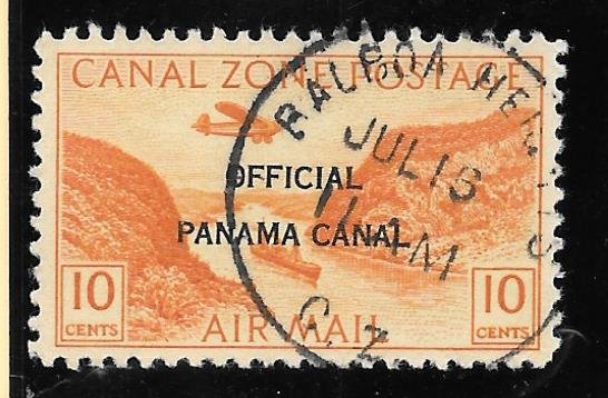 Canal Zone Scott #CO9  Postally Used 10 cents Official Air 2018 SCV = $260.00++