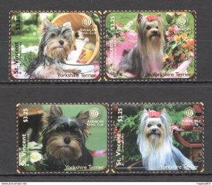 M1239 2009 St. Vincent Fauna Dogs Popular Breeds Toy Group Set Mnh