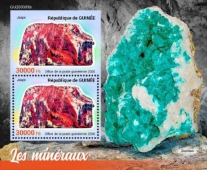 Guinea - 2020 Minerals, Jasper - 2 Stamp Souvenir Sheet - GU200303b