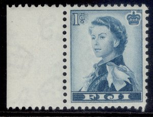 FIJI QEII SG281, 1d turquoise-blue, NH MINT.