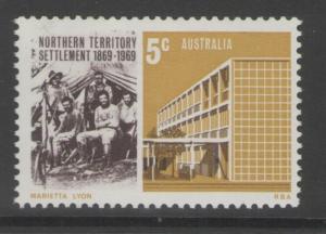 AUSTRALIA SG437 1969 NORTHERN TERRITORY SETTLEMENT MNH 