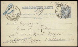 Austria Empire 10Kr Rohrpost Pneumatic Mail Postal Stationery Card G67599