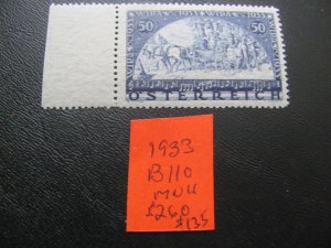 AUSTRIA 1933 MNH SC B110  SET XF $260 (205)